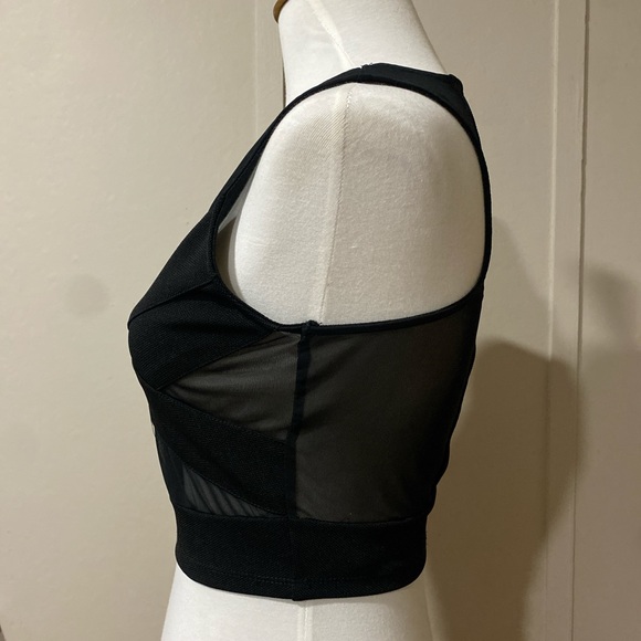 Urban Outfitters Black Mesh Bandage Crop Top, Size Small - Picture 3 of 6